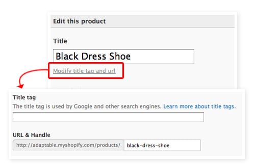 Editable Title Tag in Shopify