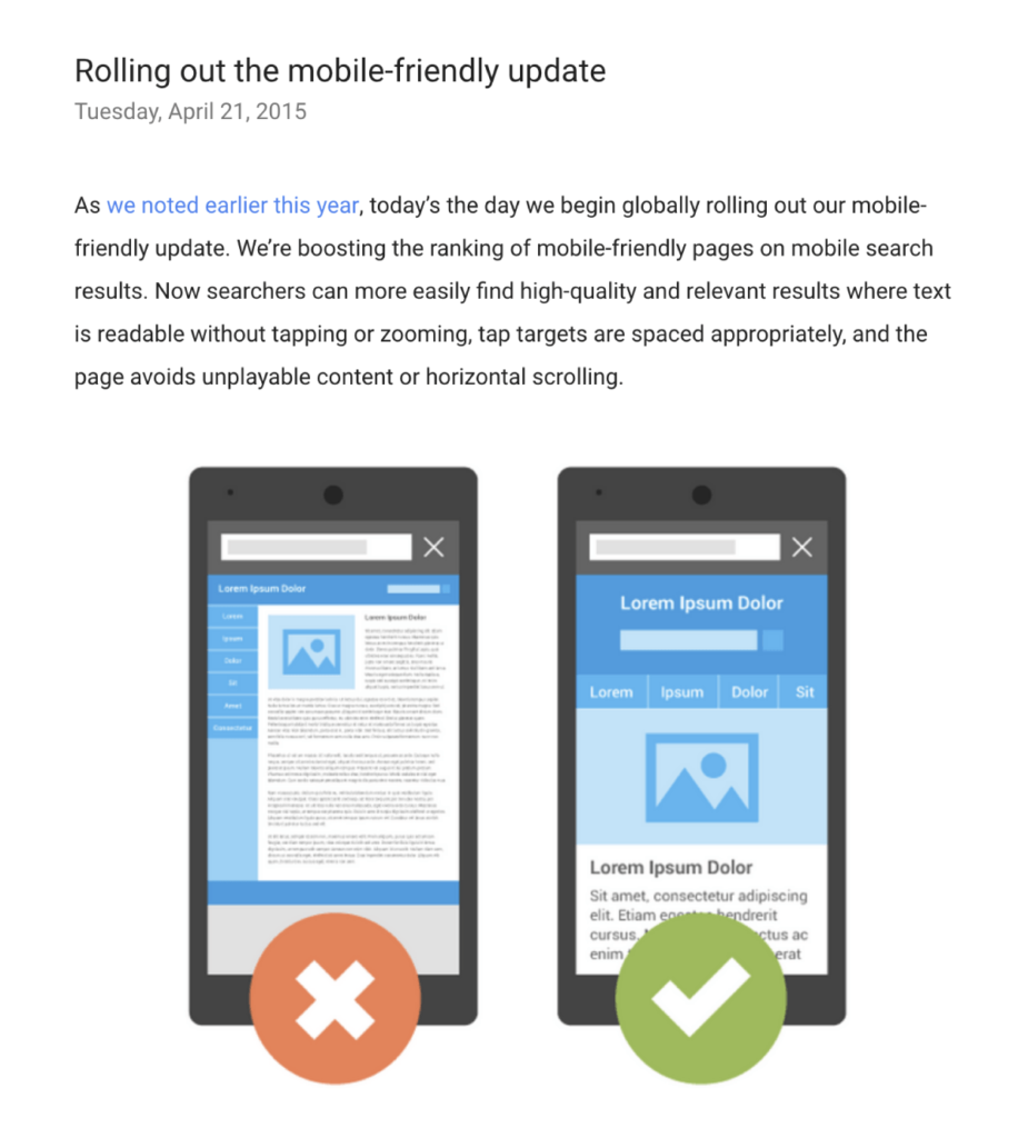 Google explains what is a mobile friendly website. 